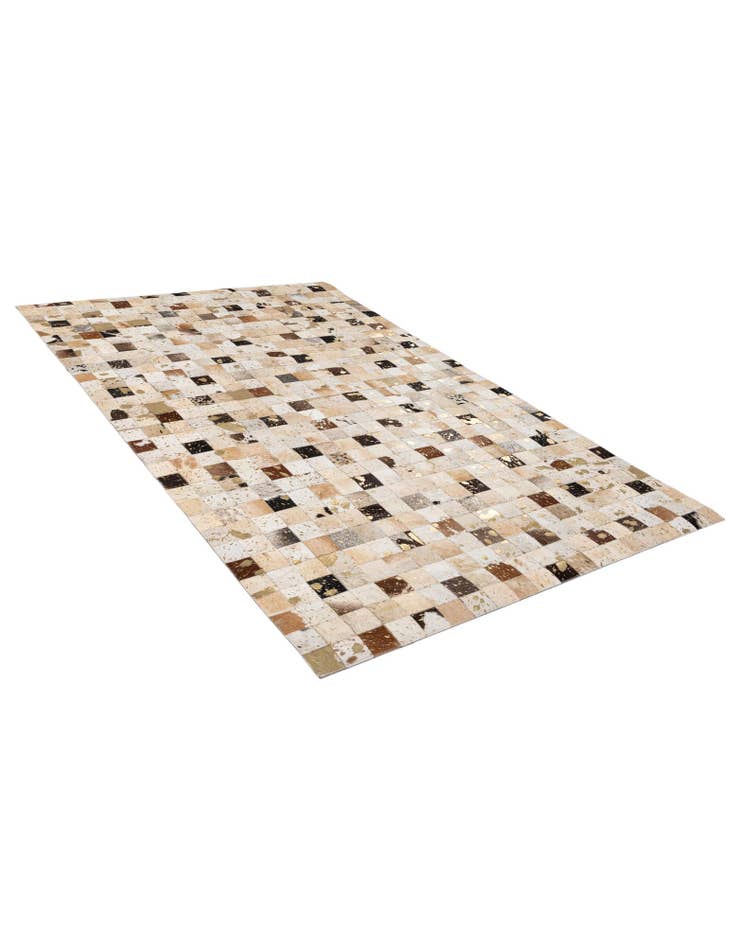 Detail image of  5' 1 x 8' Cowhide - Patchwork Rug