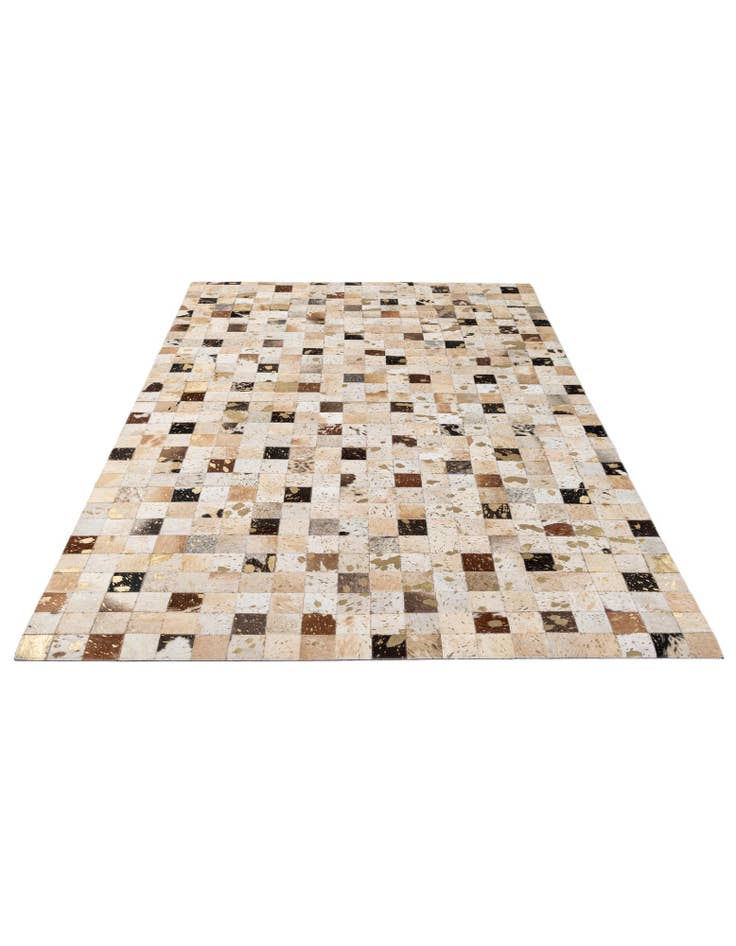 Detail image of  5' 1 x 8' Cowhide - Patchwork Rug