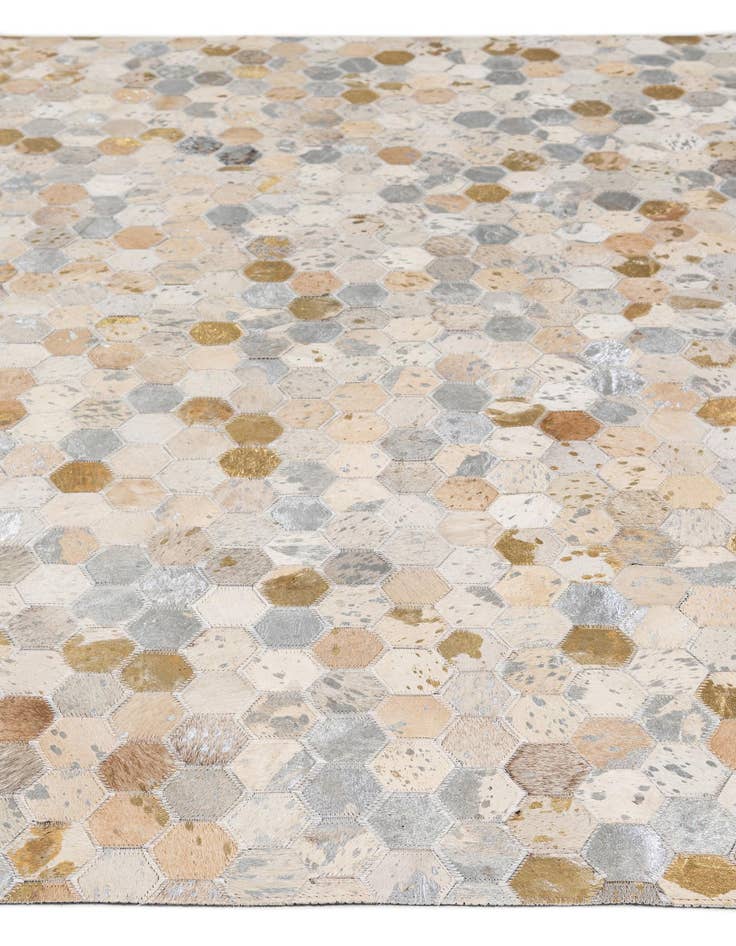 Detail image of  5' x 8' Cowhide - Patchwork Rug