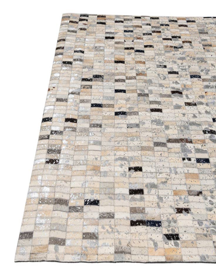 Detail image of  5' 1 x 8' 1 Cowhide - Patchwork Rug