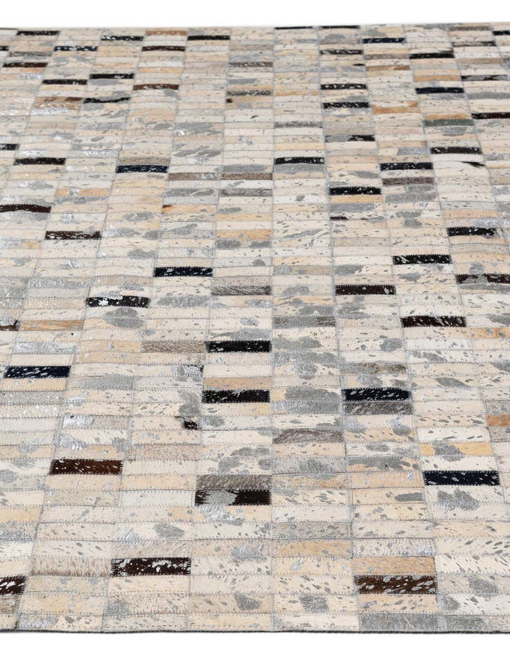 Detail image of  5' 1 x 8' 1 Cowhide - Patchwork Rug