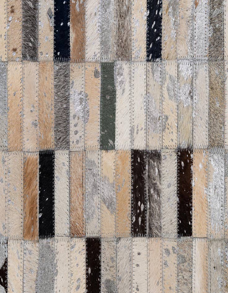 Detail image of  5' 1 x 8' 1 Cowhide - Patchwork Rug