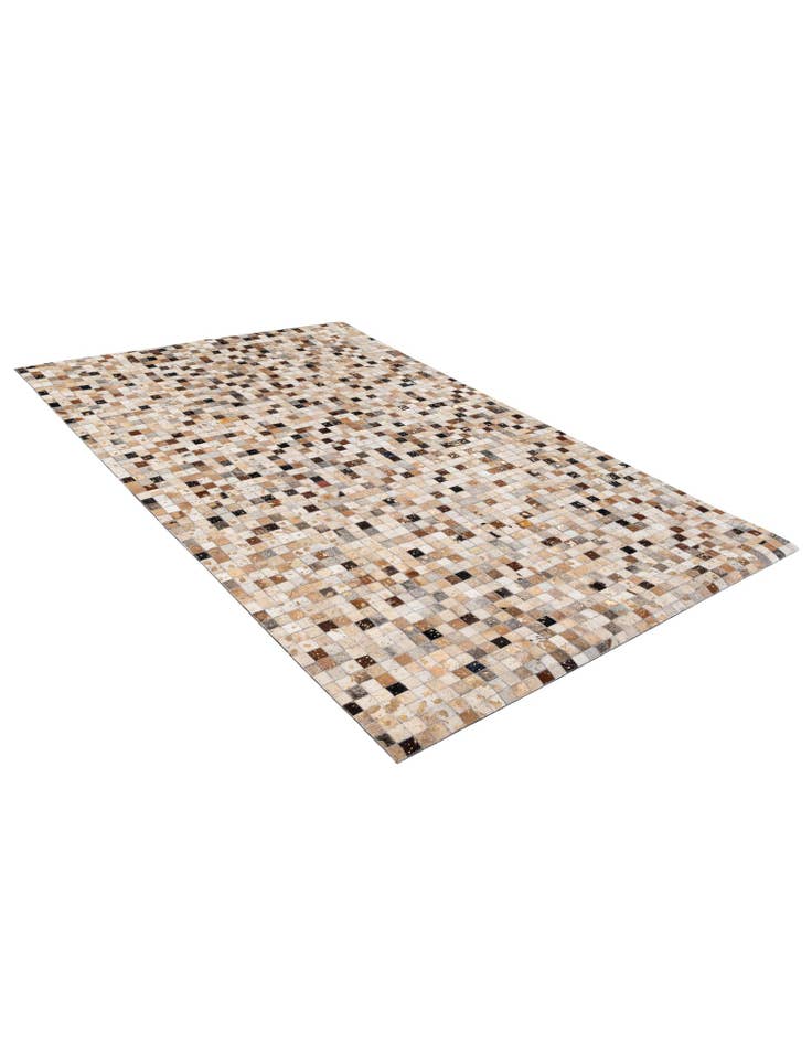 Detail image of  4' 11 x 7' 10 Cowhide - Patchwork Rug