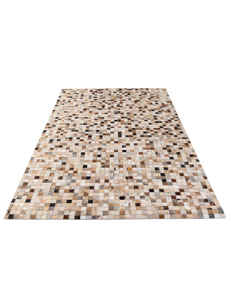 Detail image of  4' 11 x 7' 10 Cowhide - Patchwork Rug