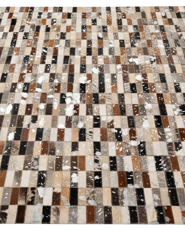 Detail image of  5' x 7' 11 Cowhide - Patchwork Rug