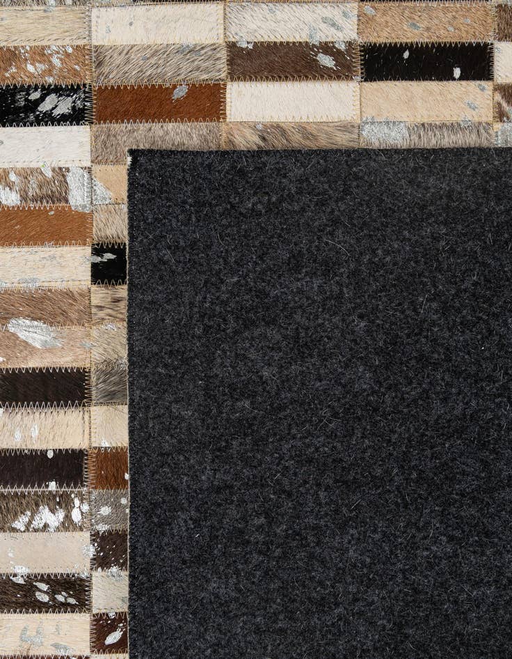 Detail image of  5' x 7' 11 Cowhide - Patchwork Rug