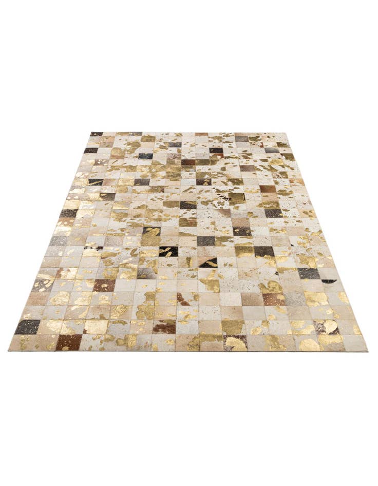 Detail image of  4' 11 x 7' 11 Cowhide - Patchwork Rug