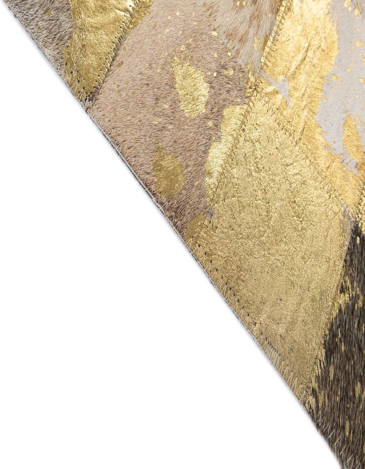 Detail image of  4' 11 x 7' 11 Cowhide - Patchwork Rug