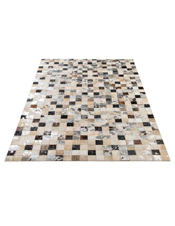 Detail image of  5' 1 x 8' 1 Cowhide - Patchwork Rug