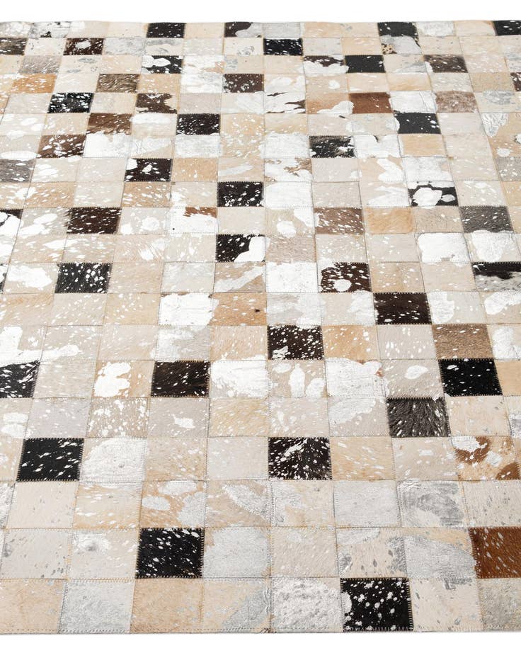 Detail image of  5' 1 x 8' 1 Cowhide - Patchwork Rug