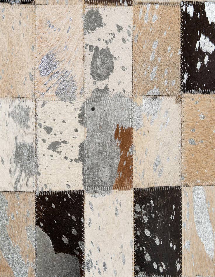 Detail image of  5' 1 x 8' 1 Cowhide - Patchwork Rug