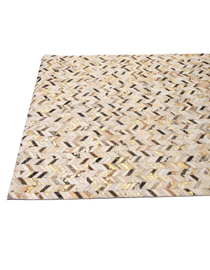 Detail image of  5' 2 x 7' 11 Cowhide - Patchwork Rug