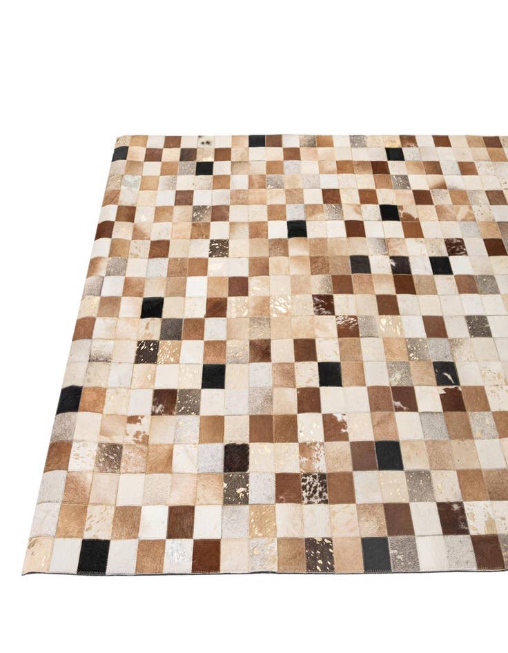 Detail image of  5' 1 x 8' 1 Cowhide - Patchwork Rug