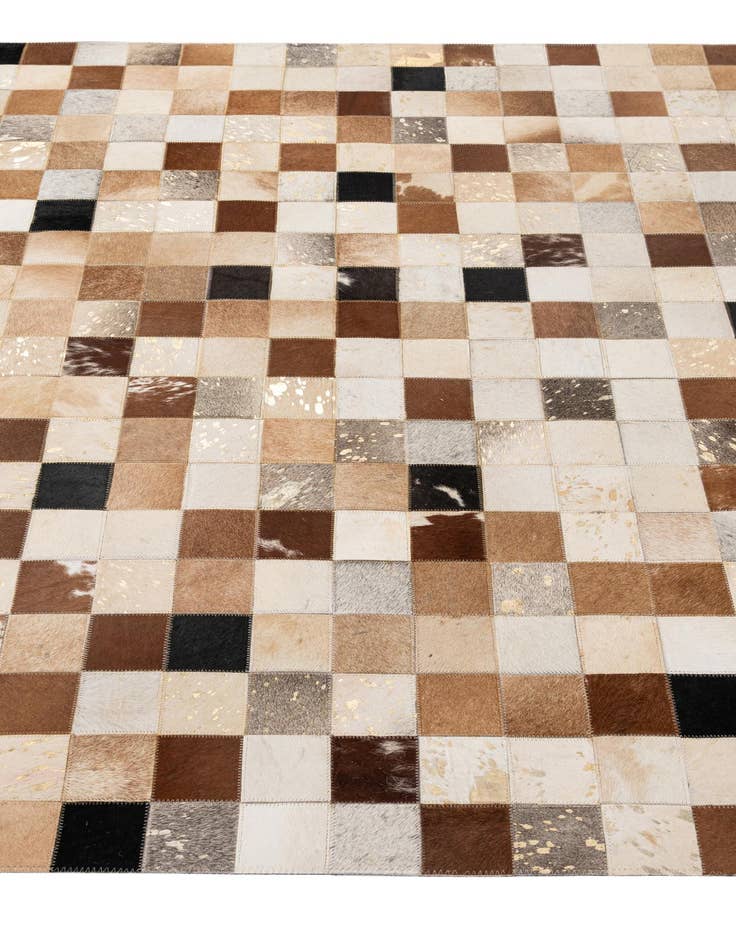 Detail image of  5' 1 x 8' 1 Cowhide - Patchwork Rug