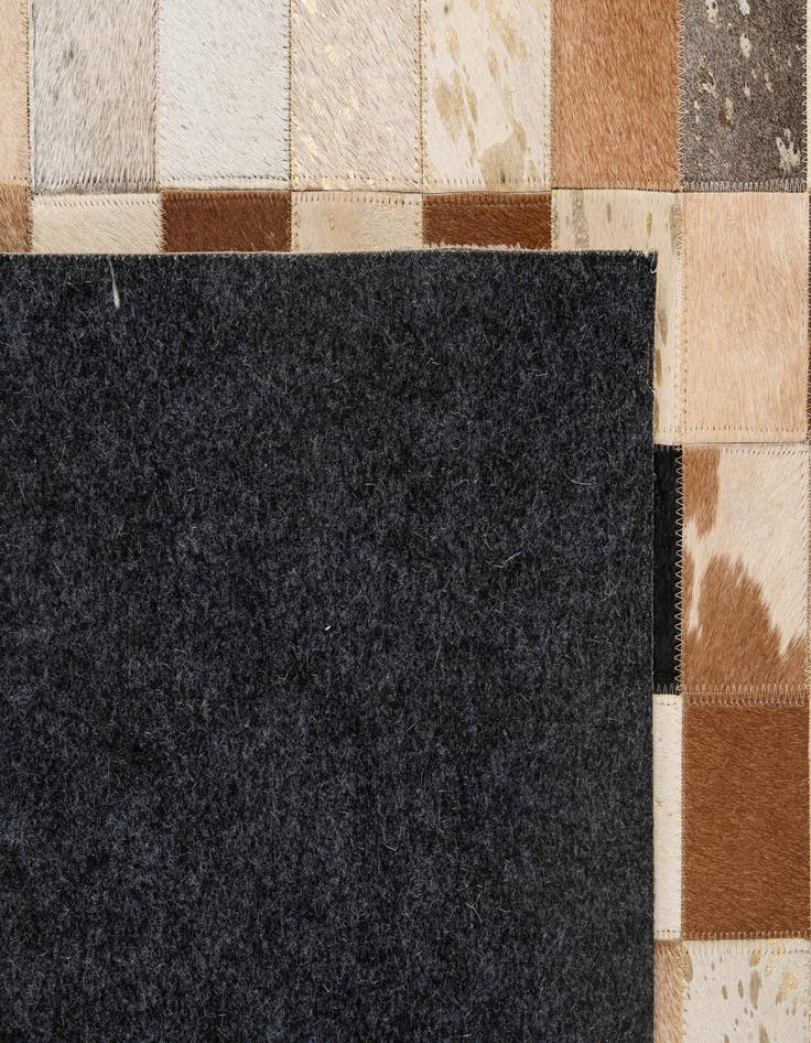 Detail image of  5' 1 x 8' 1 Cowhide - Patchwork Rug
