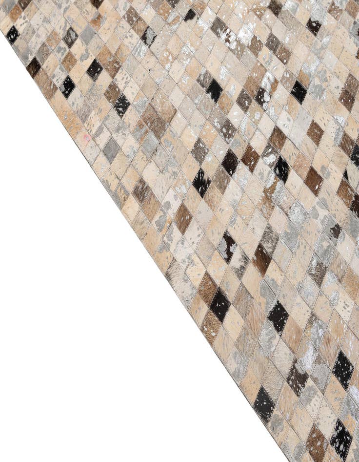 Detail image of  4' 11 x 7' 11 Cowhide - Patchwork Rug