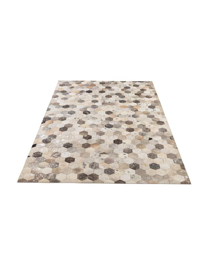 Detail image of  5' 1 x 8' Cowhide - Patchwork Rug