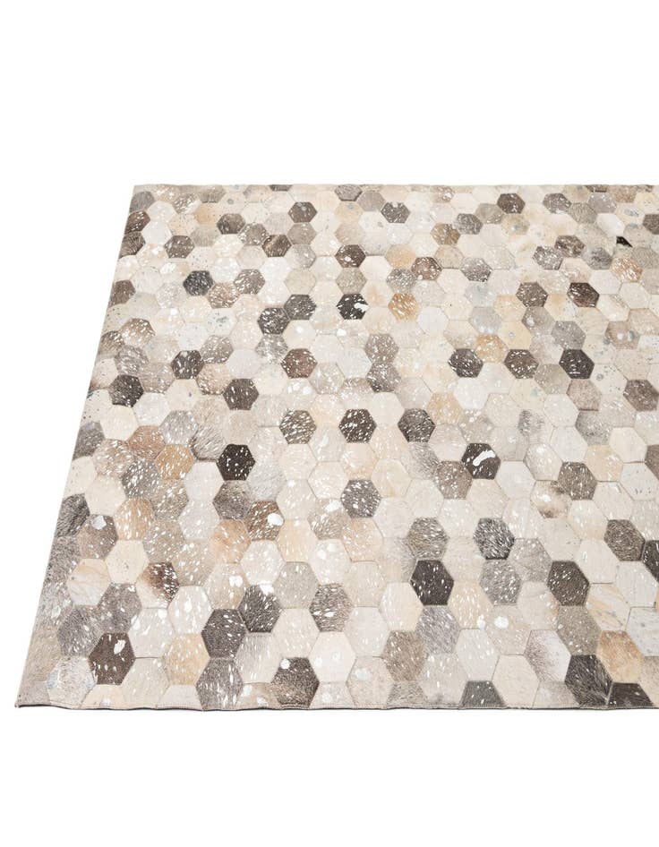 Detail image of  5' 1 x 8' Cowhide - Patchwork Rug