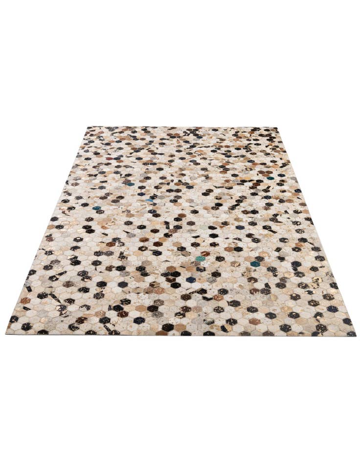 Detail image of  5' 1 x 8' Cowhide - Patchwork Rug