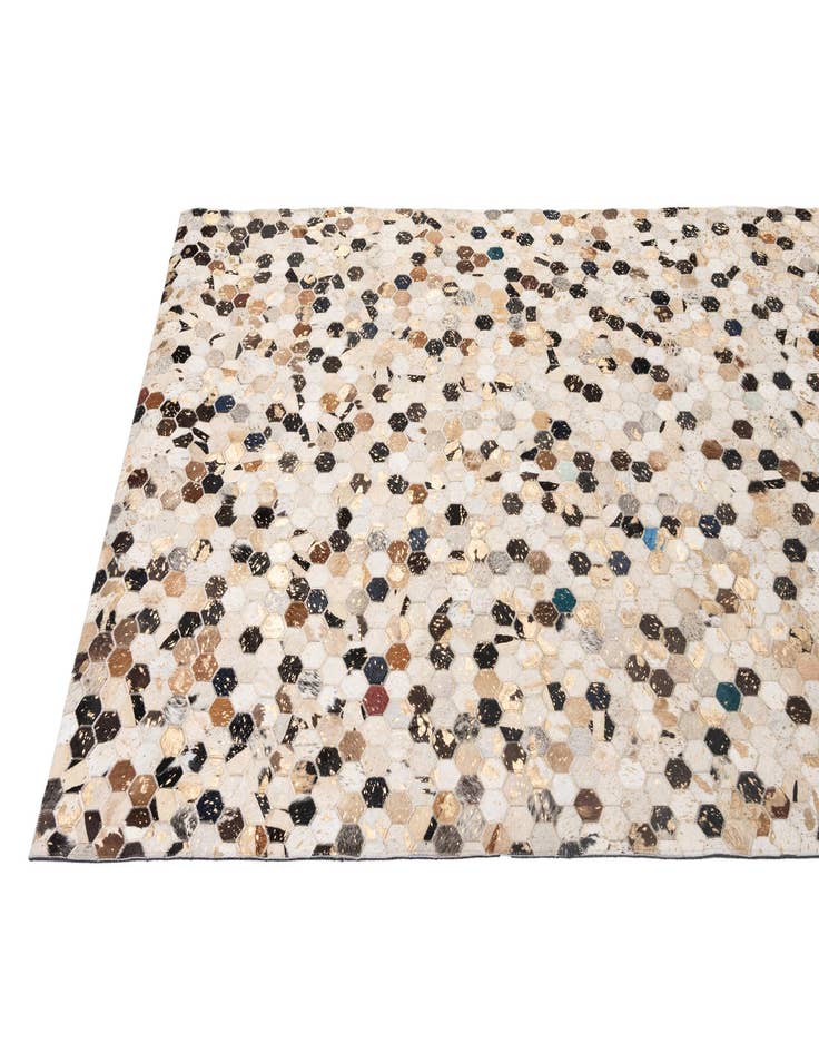 Detail image of  5' 1 x 8' Cowhide - Patchwork Rug