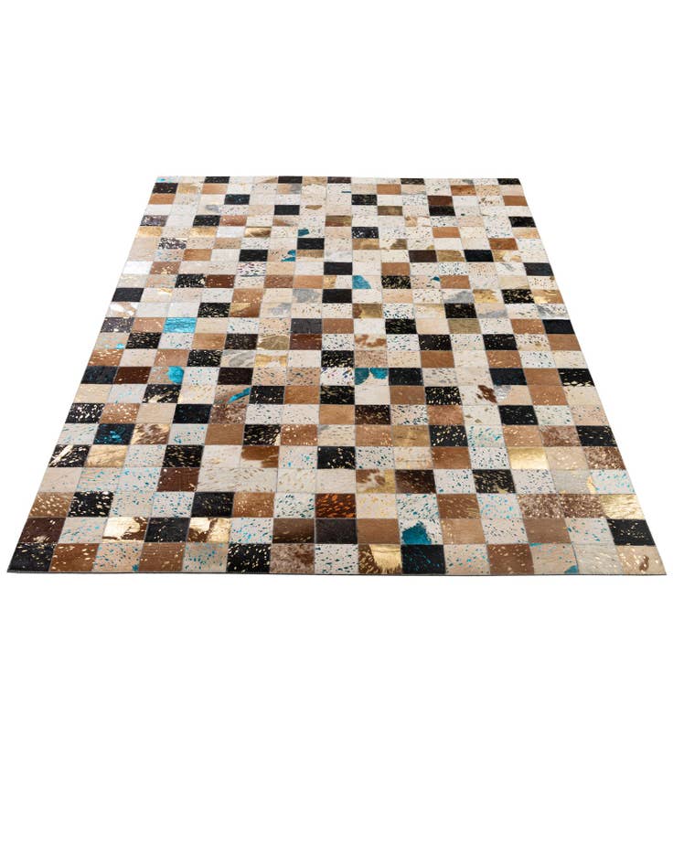 Detail image of  5' x 7' 11 Cowhide - Patchwork Rug