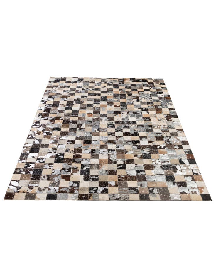 Detail image of  5' 1 x 8' Cowhide - Patchwork Rug