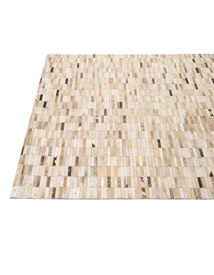 Detail image of  5' 2 x 8' Cowhide - Patchwork Rug