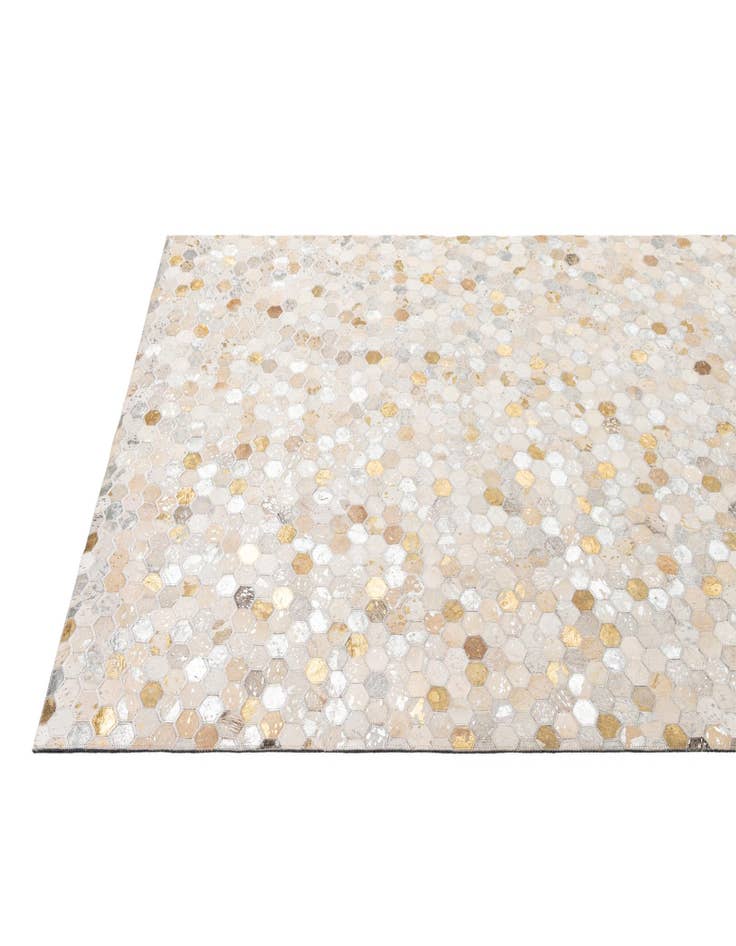 Detail image of  5' 2 x 8' 1 Cowhide - Patchwork Rug