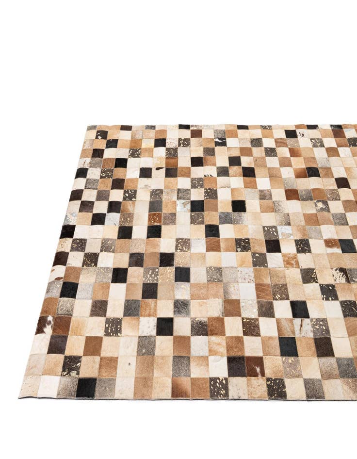Detail image of  5' 1 x 8' 1 Cowhide - Patchwork Rug