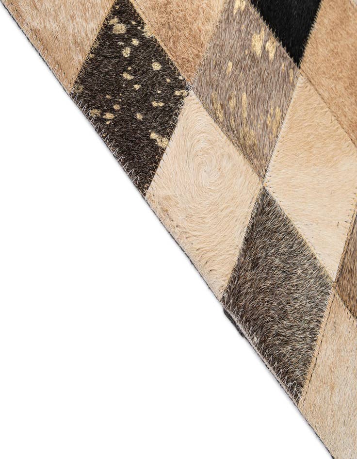 Detail image of  5' 1 x 8' 1 Cowhide - Patchwork Rug