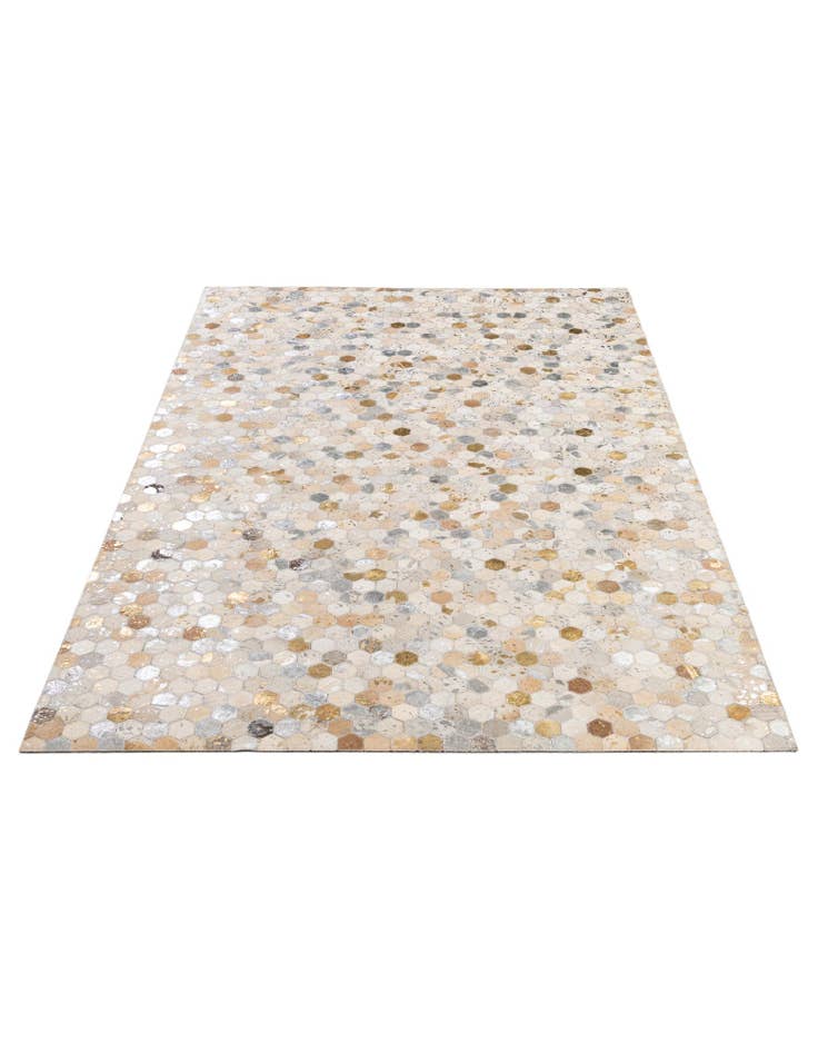 Detail image of  5' 2 x 8' Cowhide - Patchwork Rug