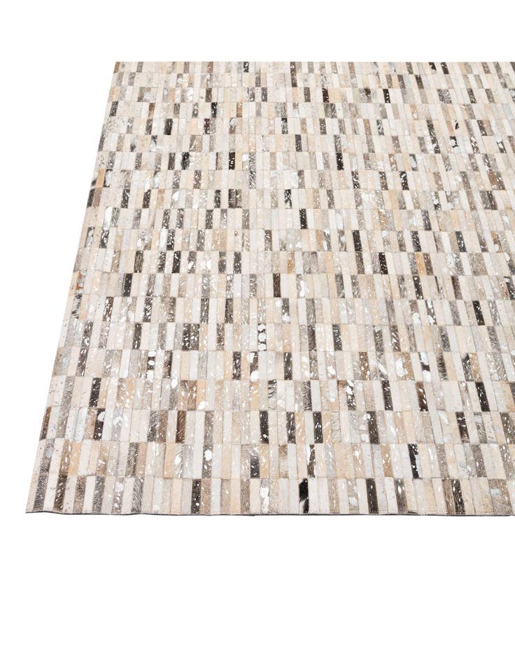 Detail image of  5' 1 x 7' 11 Cowhide - Patchwork Rug