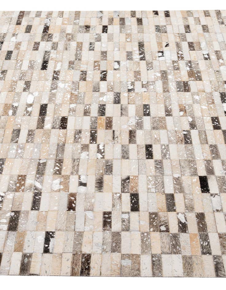 Detail image of  5' 1 x 7' 11 Cowhide - Patchwork Rug