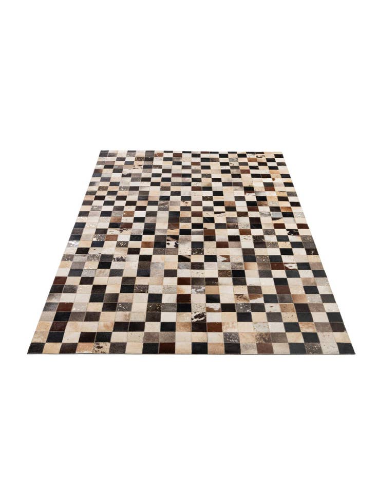 Detail image of  5' 1 x 8' Cowhide - Patchwork Rug