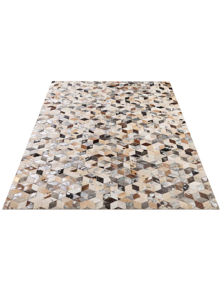Detail image of  5' 1 x 7' 10 Cowhide - Patchwork Rug
