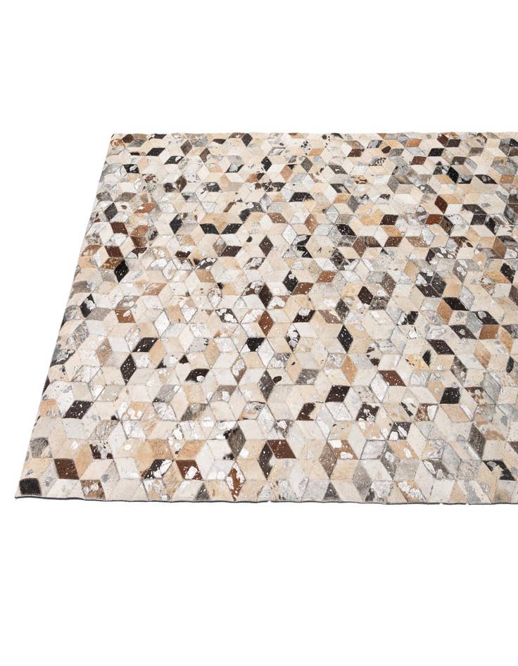 Detail image of  5' 1 x 7' 10 Cowhide - Patchwork Rug