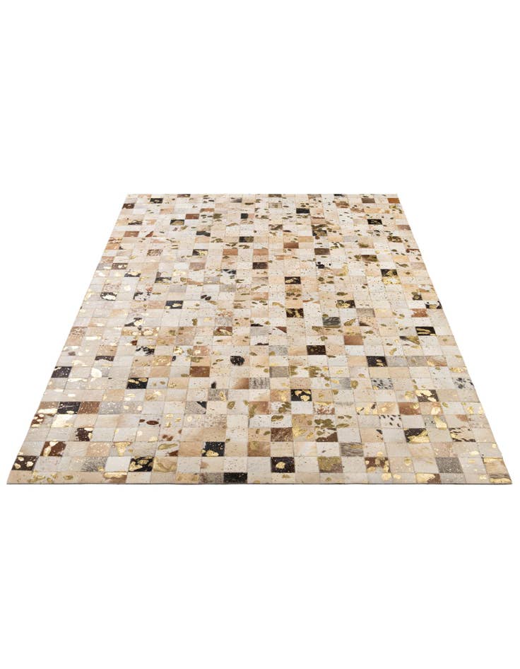 Detail image of  5' 3 x 8' Cowhide - Patchwork Rug