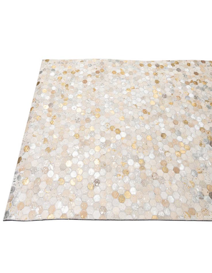 Detail image of  5' 2 x 8' 1 Cowhide - Patchwork Rug