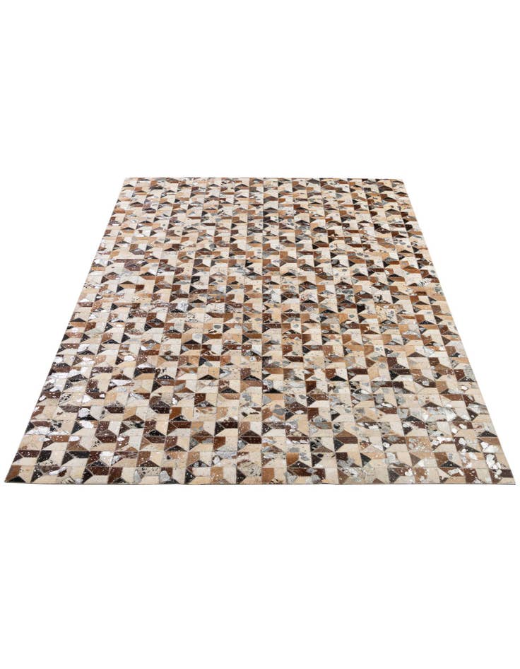 Detail image of  5' 1 x 8' Cowhide - Patchwork Rug