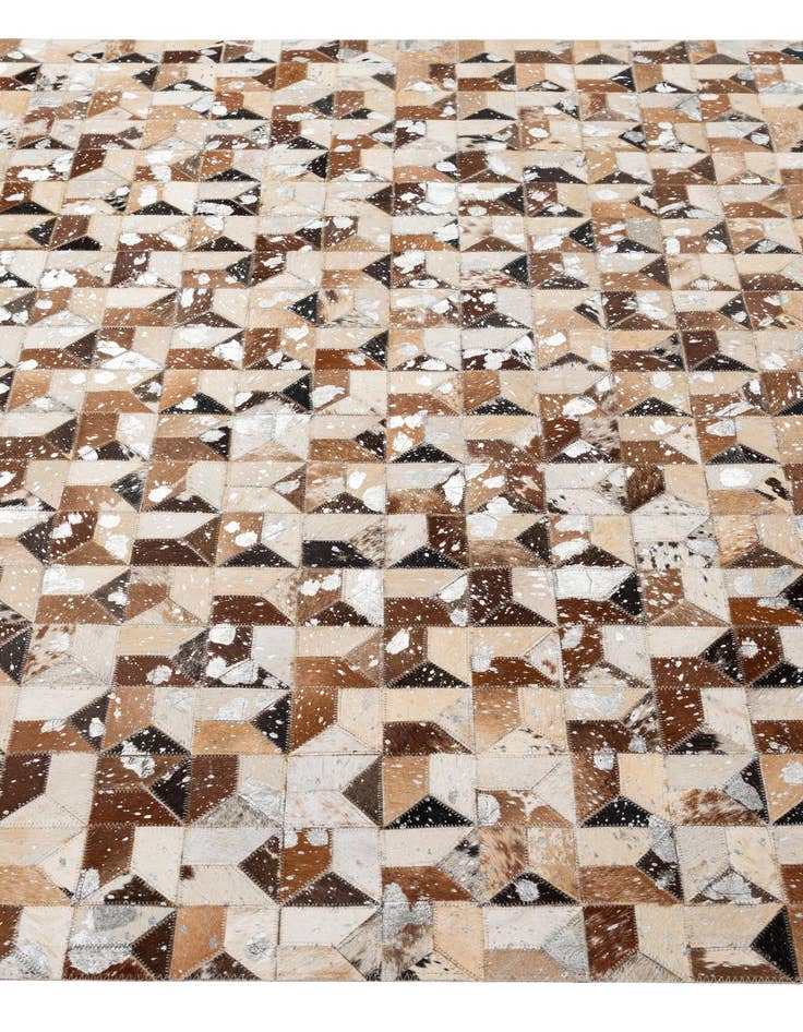 Detail image of  5' 1 x 8' Cowhide - Patchwork Rug