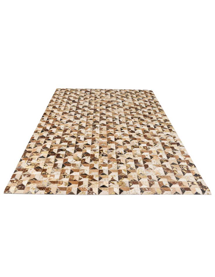 Detail image of  5' 2 x 8' Cowhide - Patchwork Rug