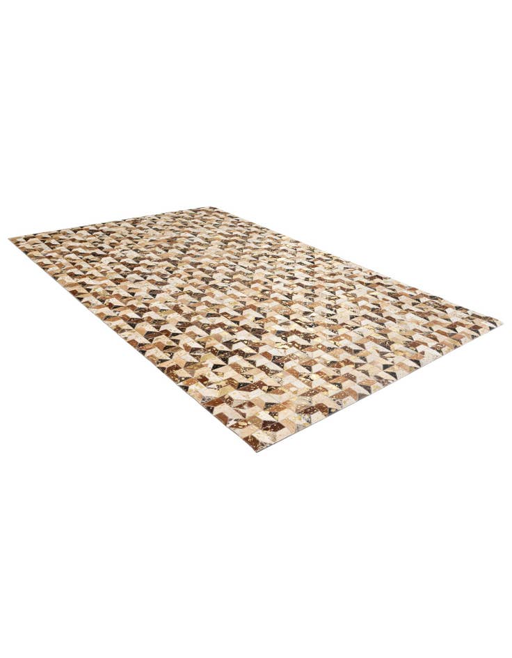 Detail image of  5' 2 x 8' Cowhide - Patchwork Rug