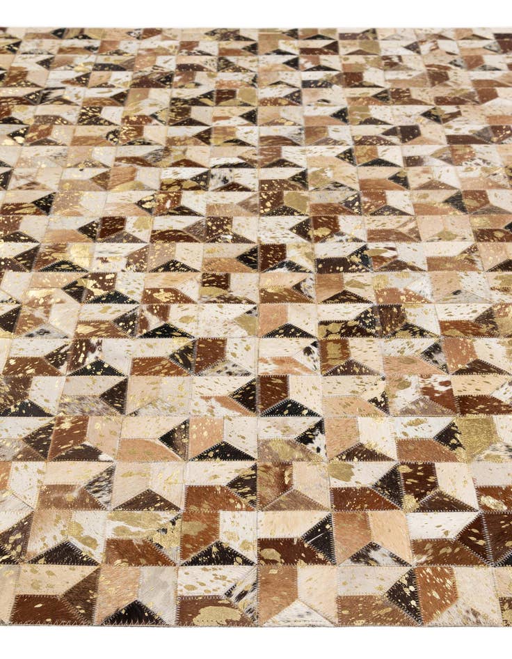 Detail image of  5' 2 x 8' Cowhide - Patchwork Rug