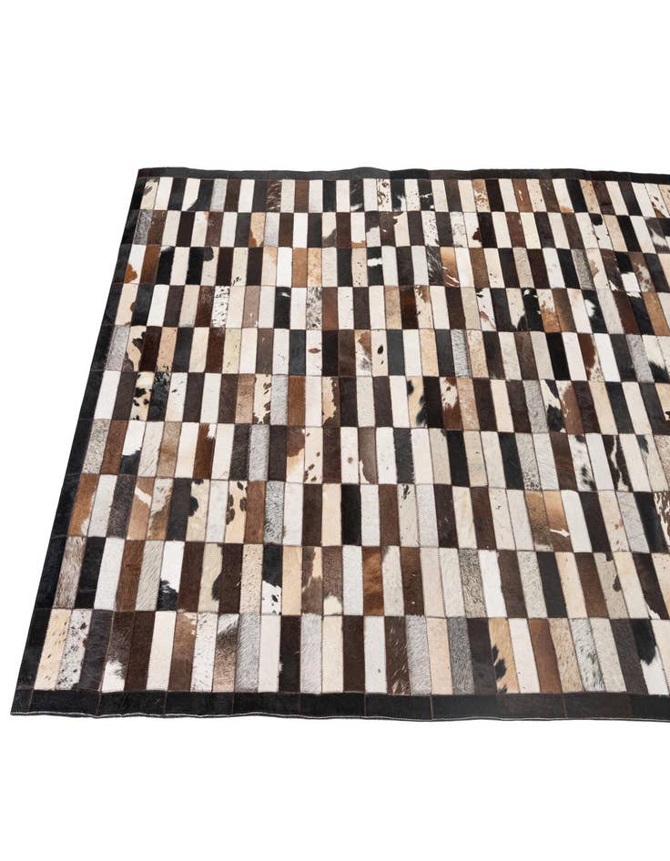 Detail image of  5' 3 x 8' 1 Cowhide - Patchwork Rug