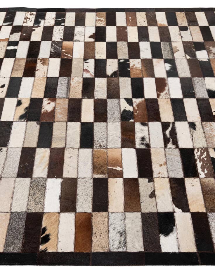 Detail image of  5' 3 x 8' 1 Cowhide - Patchwork Rug