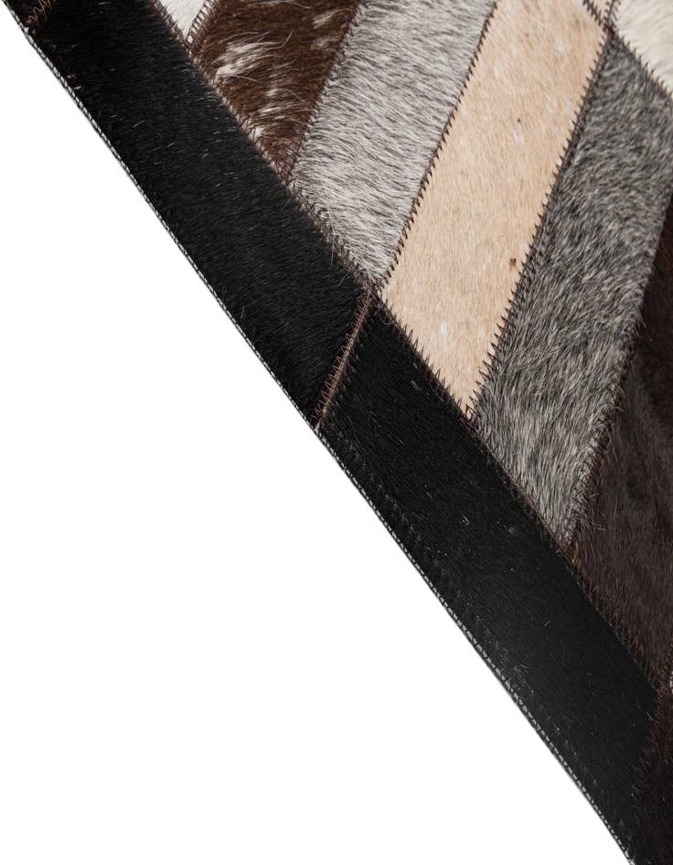 Detail image of  5' 3 x 8' 1 Cowhide - Patchwork Rug