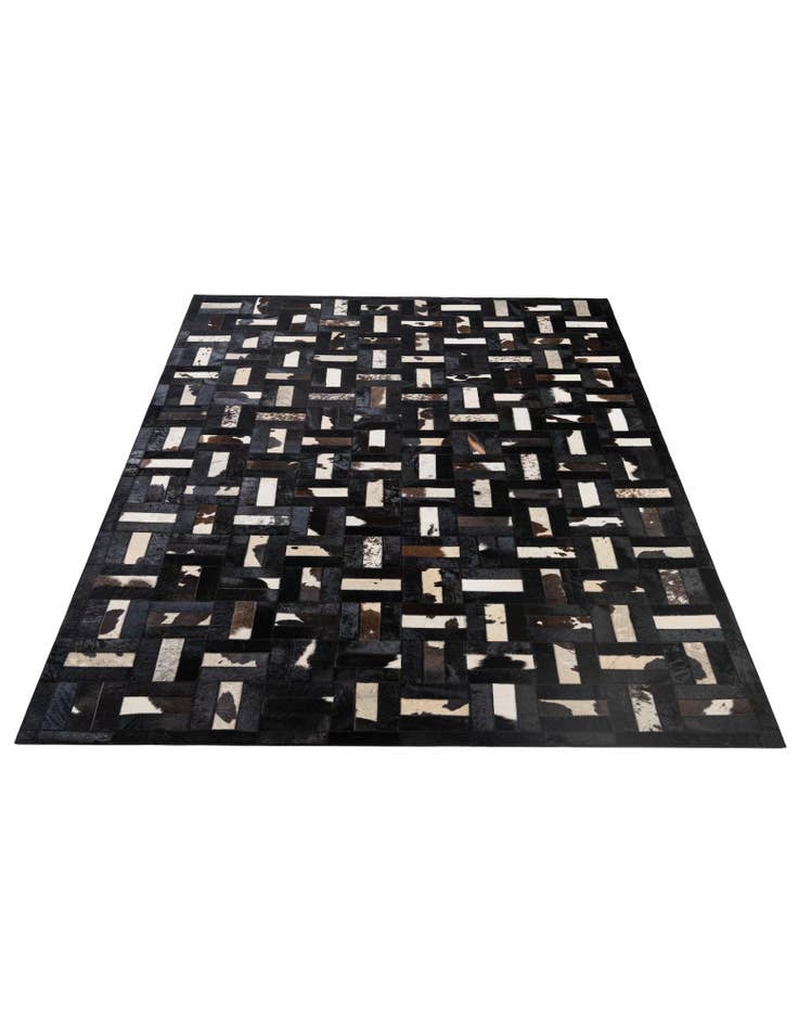 Detail image of  5' 4 x 8' 2 Cowhide - Patchwork Rug