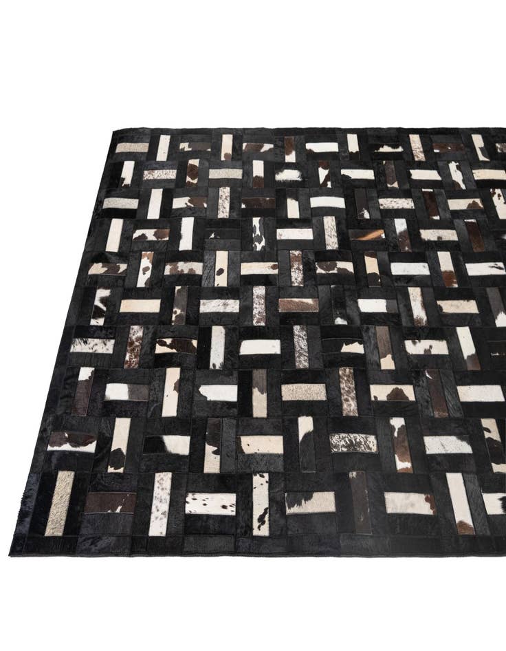 Detail image of  5' 4 x 8' 2 Cowhide - Patchwork Rug