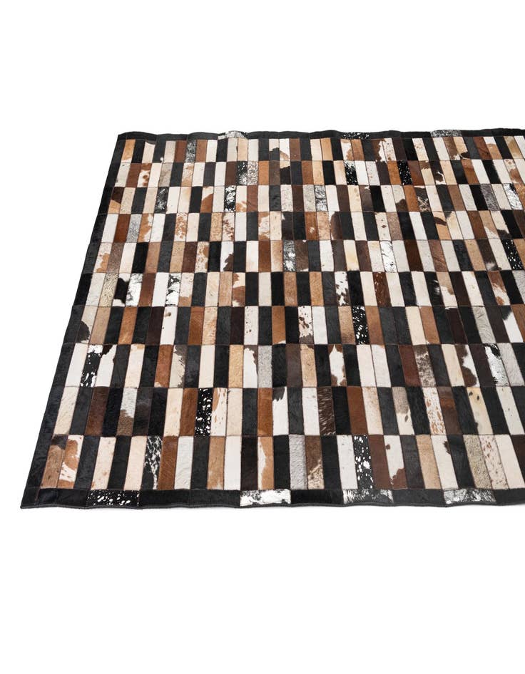 Detail image of  5' 3 x 8' 2 Cowhide - Patchwork Rug