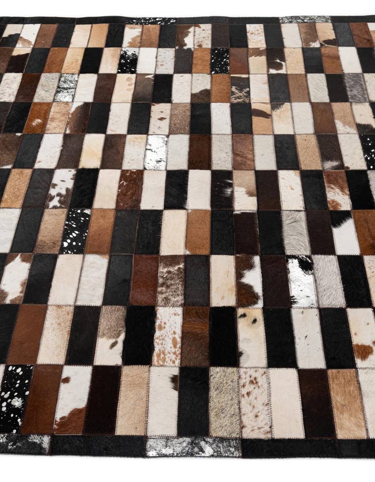 Detail image of  5' 3 x 8' 2 Cowhide - Patchwork Rug